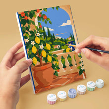Load image into Gallery viewer, Mini Paint by Numbers Set 15x20cm (6 pieces) - Italian Lemon Garden