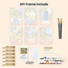 Load image into Gallery viewer, Mini Paint by Numbers Set 15x20cm (6 pieces) - Italian Lemon Garden