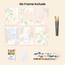 Load image into Gallery viewer, Mini Paint by Numbers Set 15x20cm (6 pieces) - La Dolce Vita
