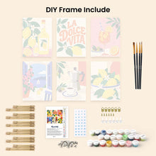 Load image into Gallery viewer, Mini Paint by Numbers Set 15x20cm (6 pieces) - La Dolce Vita