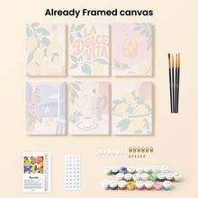 Load image into Gallery viewer, Mini Paint by Numbers Set 15x20cm (6 pieces) - La Dolce Vita