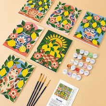Load image into Gallery viewer, Mini Paint by Numbers Set 15x20cm (6 pieces) - Lemon Folk Art