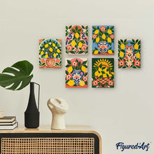 Load image into Gallery viewer, Mini Paint by Numbers Set 15x20cm (6 pieces) - Lemon Folk Art