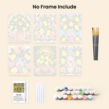 Load image into Gallery viewer, Mini Paint by Numbers Set 15x20cm (6 pieces) - Lemon Folk Art