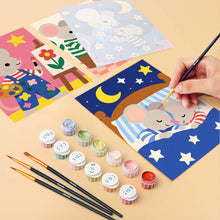 Load image into Gallery viewer, Mini Paint by Numbers Set 15x20cm (6 pieces) - Little Mouse Stories