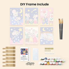 Load image into Gallery viewer, Mini Paint by Numbers Set 15x20cm (6 pieces) - Little Mouse Stories