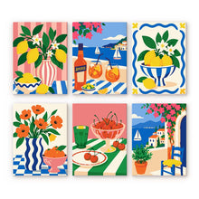 Load image into Gallery viewer, Mini Paint by Numbers Set 15x20cm (6 pieces) - Mediterranean Summer Moments Figured'Art
