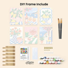 Load image into Gallery viewer, Mini Paint by Numbers Set 15x20cm (6 pieces) - Mediterranean Summer Moments