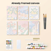 Load image into Gallery viewer, Mini Paint by Numbers Set 15x20cm (6 pieces) - Mediterranean Summer Moments