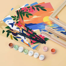 Load image into Gallery viewer, Mini Paint by Numbers Set 15x20cm (6 pieces) - Mediterranean Summer