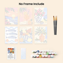 Load image into Gallery viewer, Mini Paint by Numbers Set 15x20cm (6 pieces) - Mediterranean Summer