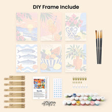 Load image into Gallery viewer, Mini Paint by Numbers Set 15x20cm (6 pieces) - Mediterranean Summer