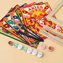 Load image into Gallery viewer, Mini Paint by Numbers Set 15x20cm (6 pieces) - Retro Zodiac 1