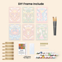 Load image into Gallery viewer, Mini Paint by Numbers Set 15x20cm (6 pieces) - Retro Zodiac 1