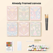 Load image into Gallery viewer, Mini Paint by Numbers Set 15x20cm (6 pieces) - Retro Zodiac 1