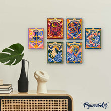 Load image into Gallery viewer, Mini Paint by Numbers Set 15x20cm (6 pieces) - Retro Zodiac 2