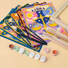 Load image into Gallery viewer, Mini Paint by Numbers Set 15x20cm (6 pieces) - Retro Zodiac 2