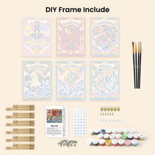 Load image into Gallery viewer, Mini Paint by Numbers Set 15x20cm (6 pieces) - Retro Zodiac 2