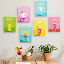 Load image into Gallery viewer, Mini Paint by numbers 15x20cm (6 pieces) - Famous Cocktails