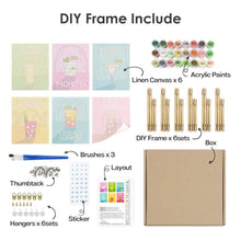 Load image into Gallery viewer, Mini Paint by numbers 15x20cm (6 pieces) - Famous Cocktails