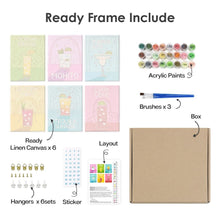 Load image into Gallery viewer, Mini Paint by numbers 15x20cm (6 pieces) - Famous Cocktails