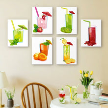 Load image into Gallery viewer, Mini Paint by numbers 15x20cm (6 pieces) - Fresh Fruit Juices