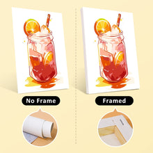 Load image into Gallery viewer, Mini Paint by numbers 15x20cm (6 pieces) - Fruity Mason Jar Drinks