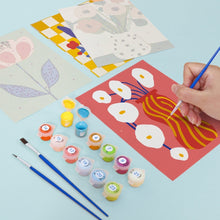 Load image into Gallery viewer, Mini Paint by numbers 15x20cm (6 pieces) - Abstract Floral Vases