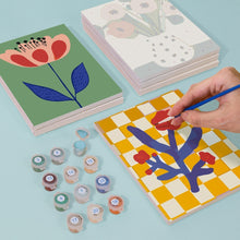Load image into Gallery viewer, Mini Paint by numbers 15x20cm (6 pieces) - Abstract Floral Vases
