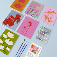 Load image into Gallery viewer, Mini Paint by numbers 15x20cm (6 pieces) - Modern Floral Prints