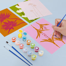 Load image into Gallery viewer, Mini Paint by numbers 15x20cm (6 pieces) - Modern Floral Prints
