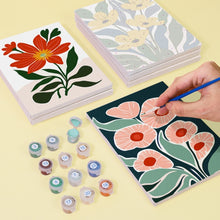 Load image into Gallery viewer, Paint by Numbers – 6 Canvas Set | Colorful Floral Patterns