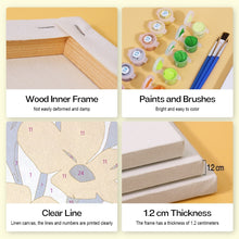 Load image into Gallery viewer, Paint by Numbers – 6 Canvas Set | Colorful Floral Patterns