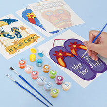 Load image into Gallery viewer, Mini Paint by numbers 15x20cm (6 pieces) - Flip-Flop Summer Signs