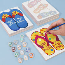 Load image into Gallery viewer, Mini Paint by numbers 15x20cm (6 pieces) - Flip-Flop Summer Signs