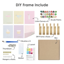 Load image into Gallery viewer, Mini Paint by numbers 15x20cm (6 pieces) - Stylish Cocktail Glasses