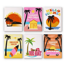 Load image into Gallery viewer, Paint by Numbers – 6 Canvas Set | Summer Beach Posters Figured'Art