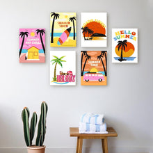 Load image into Gallery viewer, Mini Paint by numbers 15x20cm (6 pieces) - Summer Beach Posters