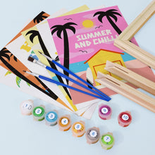 Load image into Gallery viewer, Mini Paint by numbers 15x20cm (6 pieces) - Summer Beach Posters