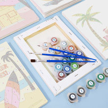 Load image into Gallery viewer, Mini Paint by numbers 15x20cm (6 pieces) - Summer Beach Posters