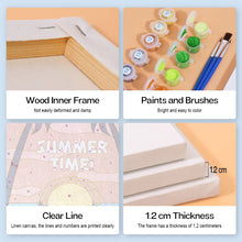 Load image into Gallery viewer, Mini Paint by numbers 15x20cm (6 pieces) - Summer Beach Posters