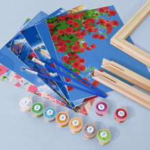 Load image into Gallery viewer, Mini Paint by numbers 15x20cm (6 pieces) - Flower Bouquets in the Sky