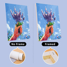 Load image into Gallery viewer, Mini Paint by numbers 15x20cm (6 pieces) - Flower Bouquets in the Sky