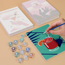 Load image into Gallery viewer, Mini Paint by numbers 15x20cm (6 pieces) - Chic Cocktail Posters