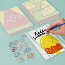 Load image into Gallery viewer, Mini Paint by numbers 15x20cm (6 pieces) - Summer Fruit Illustrations