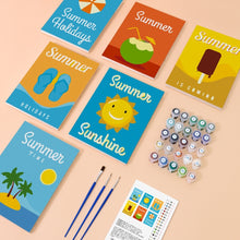 Load image into Gallery viewer, Mini Paint by numbers 15x20cm (6 pieces) - Summer Holiday Posters