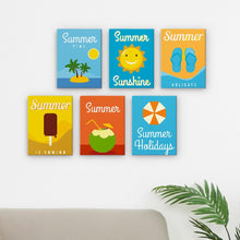 Load image into Gallery viewer, Mini Paint by numbers 15x20cm (6 pieces) - Summer Holiday Posters
