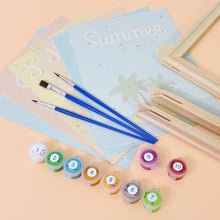 Load image into Gallery viewer, Mini Paint by numbers 15x20cm (6 pieces) - Summer Holiday Posters