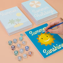 Load image into Gallery viewer, Mini Paint by numbers 15x20cm (6 pieces) - Summer Holiday Posters