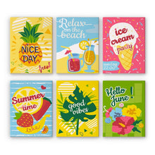 Load image into Gallery viewer, Paint by Numbers – 6 Canvas Set | Good Vibes Summer Figured'Art